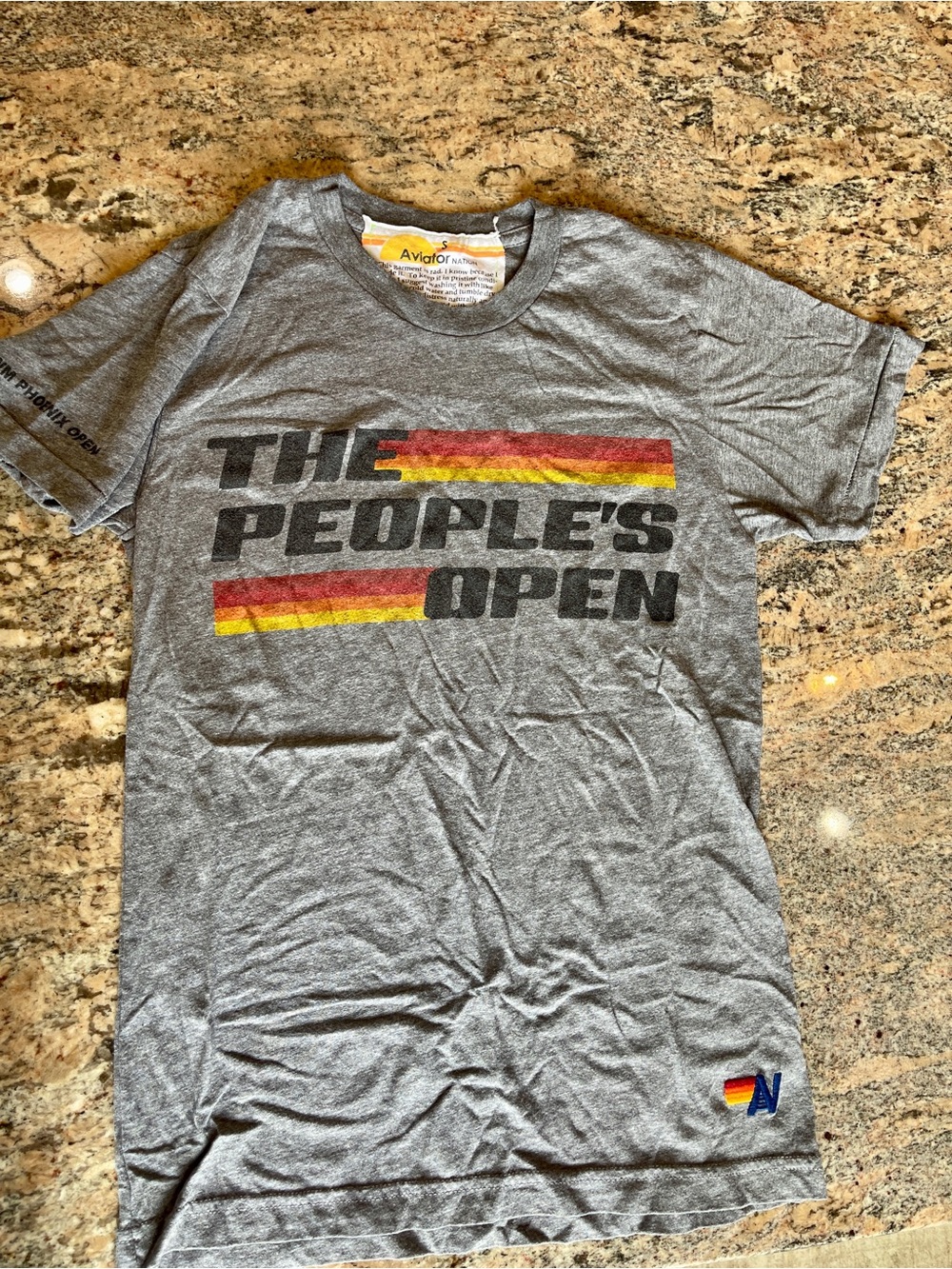 Aviator Nation ‘The People's Open' tee sunset stripe